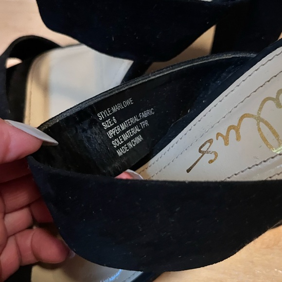 Black Strap Heel Sandals - Picture 4 of 5